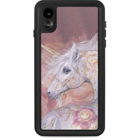 Licorne Florale Rose Unicorn by Laurie Prindle iPhone Cases